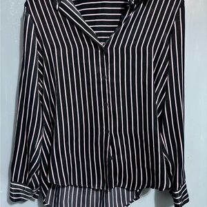 Striped Green and White Women's Top